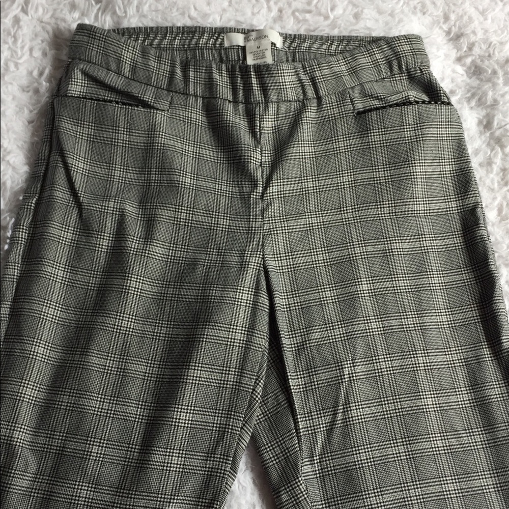 Black and white flannel pants